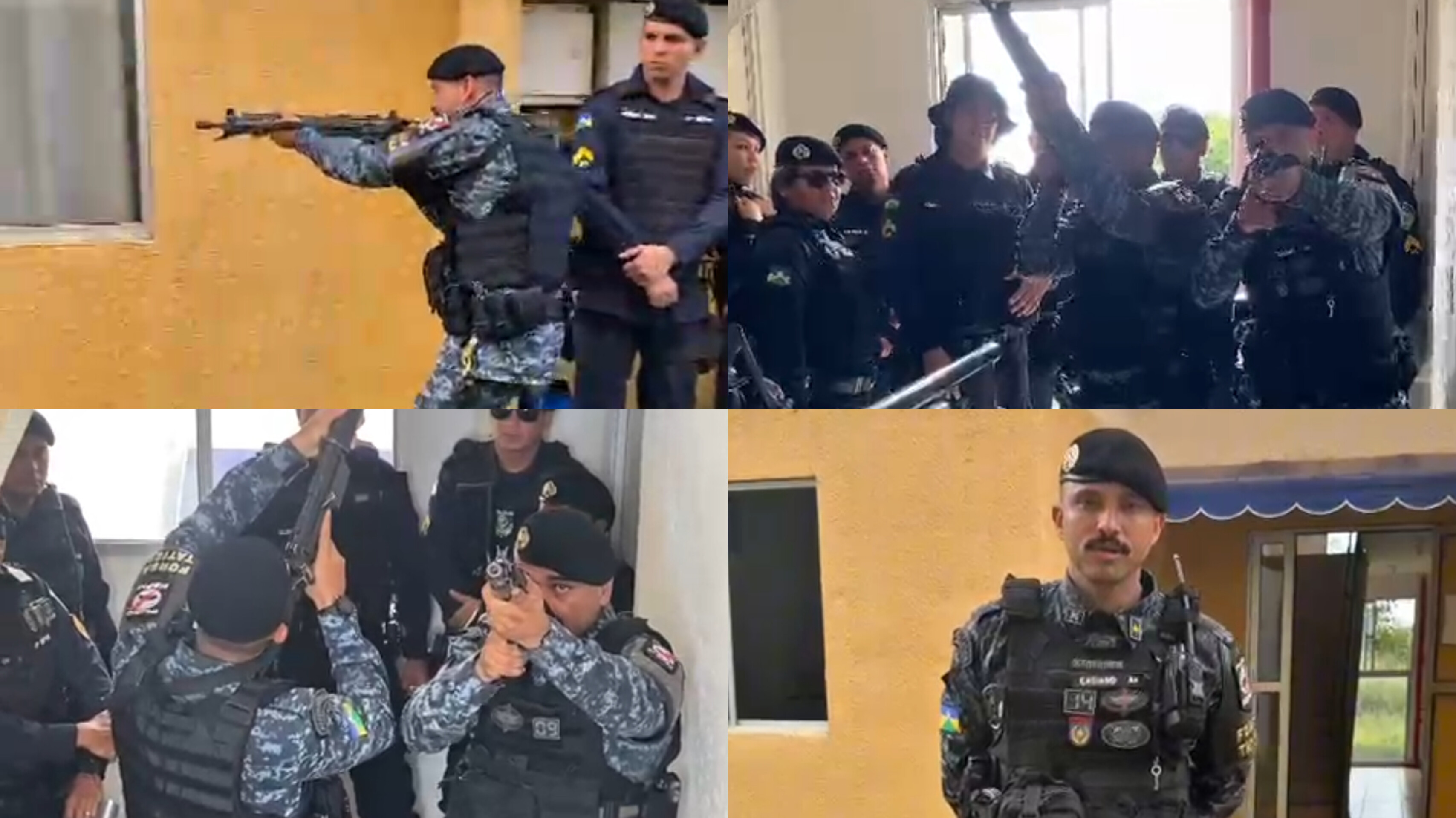 VÍDEO: Policiais militares fazem treinamento de varredura em condomínios