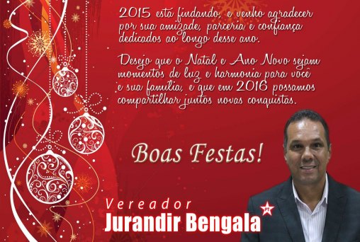 Vereador Jurandir Bengala agradece a confiança e deseja Boas Festas 