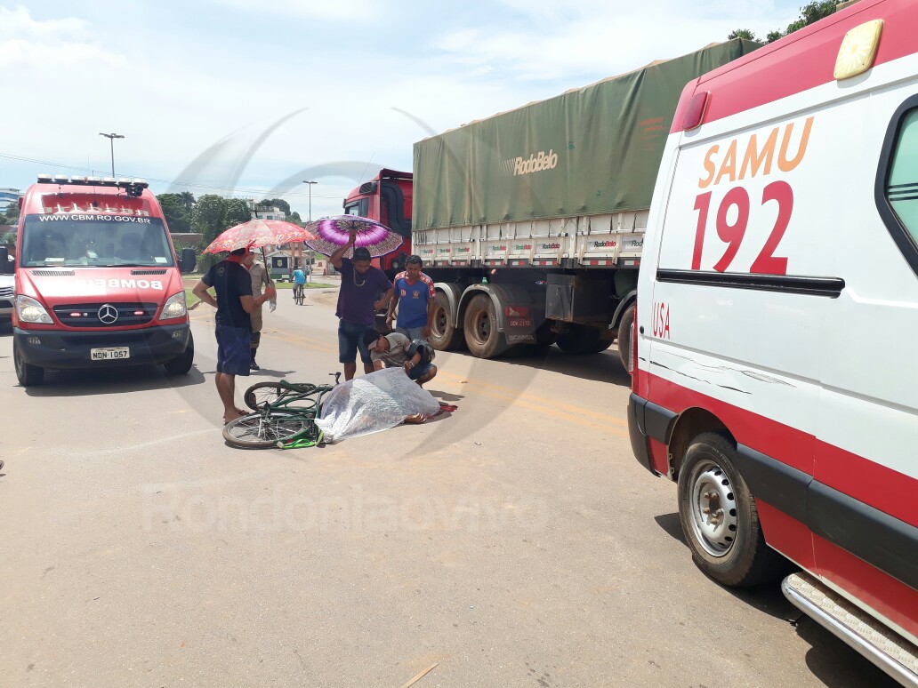 TRAGÉDIA: Idoso morre ao ter cabeça esmagada por caminhão em atropelamento