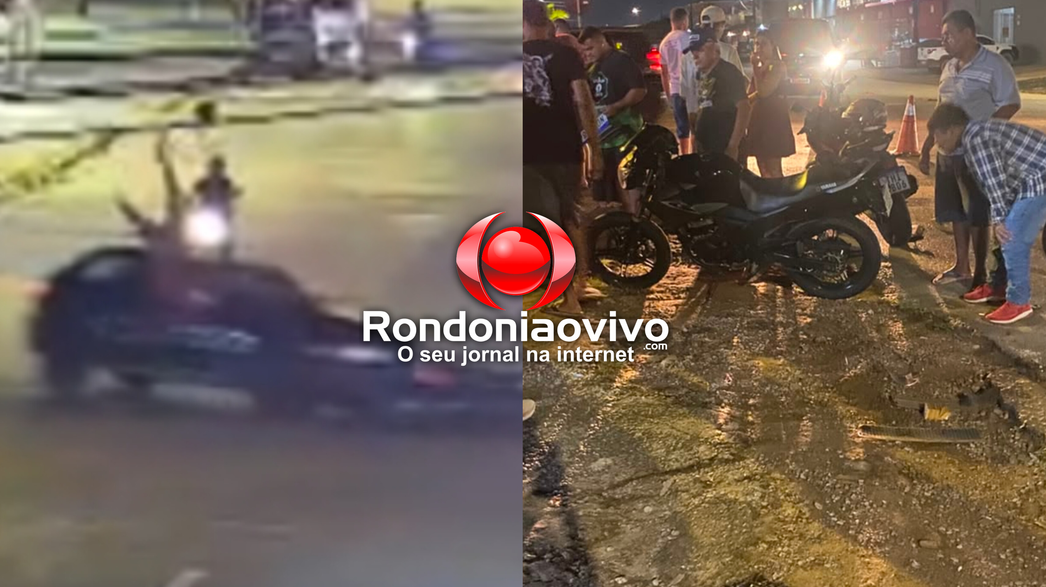 TUDO FILMADO: Motociclista é atingido em cheio por carro e motorista foge