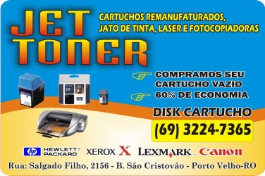 Promoção cartuchos novos e remanufaturados é na Jet Toner