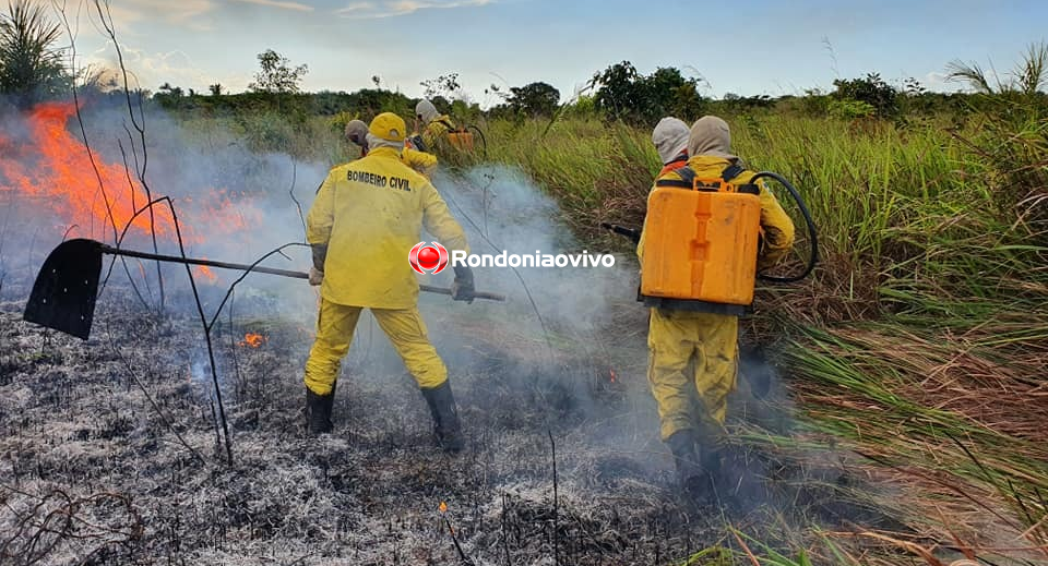 INCÊNDIO: Terreno baldio pega fogo no bairro Alphaville, em Porto Velho