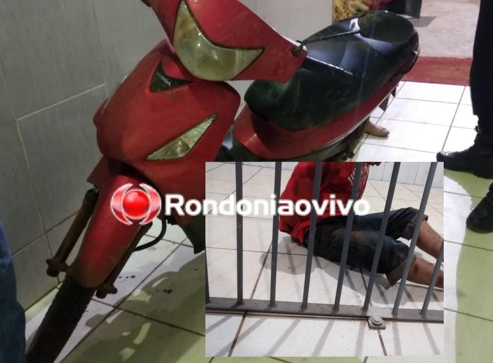 PERSEGUIÇÃO POLICIAL: Adolescente foge com motocicleta rastreada, mas é detido após bater em muro