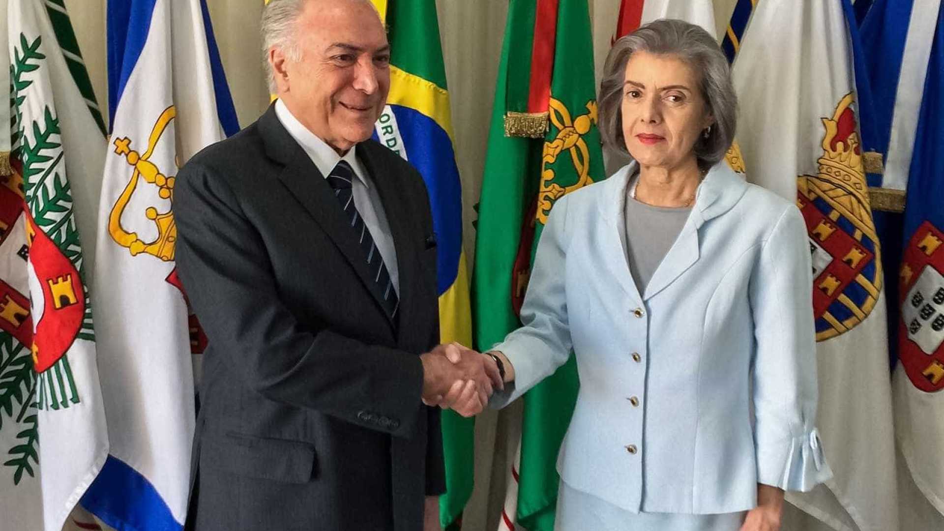 TRANSMITIU CARGO: Cármen Lúcia assume Presidência com viagem de Temer pela 4ª vez