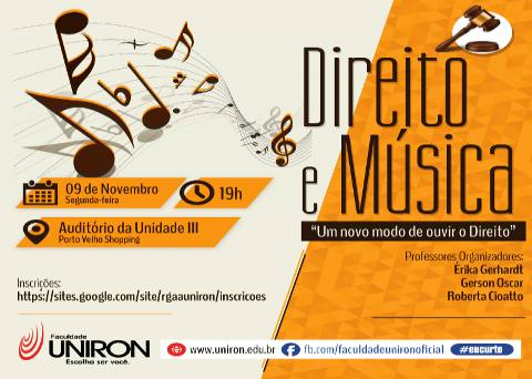 1ª edição do Direito e Música no auditório da Uniron 