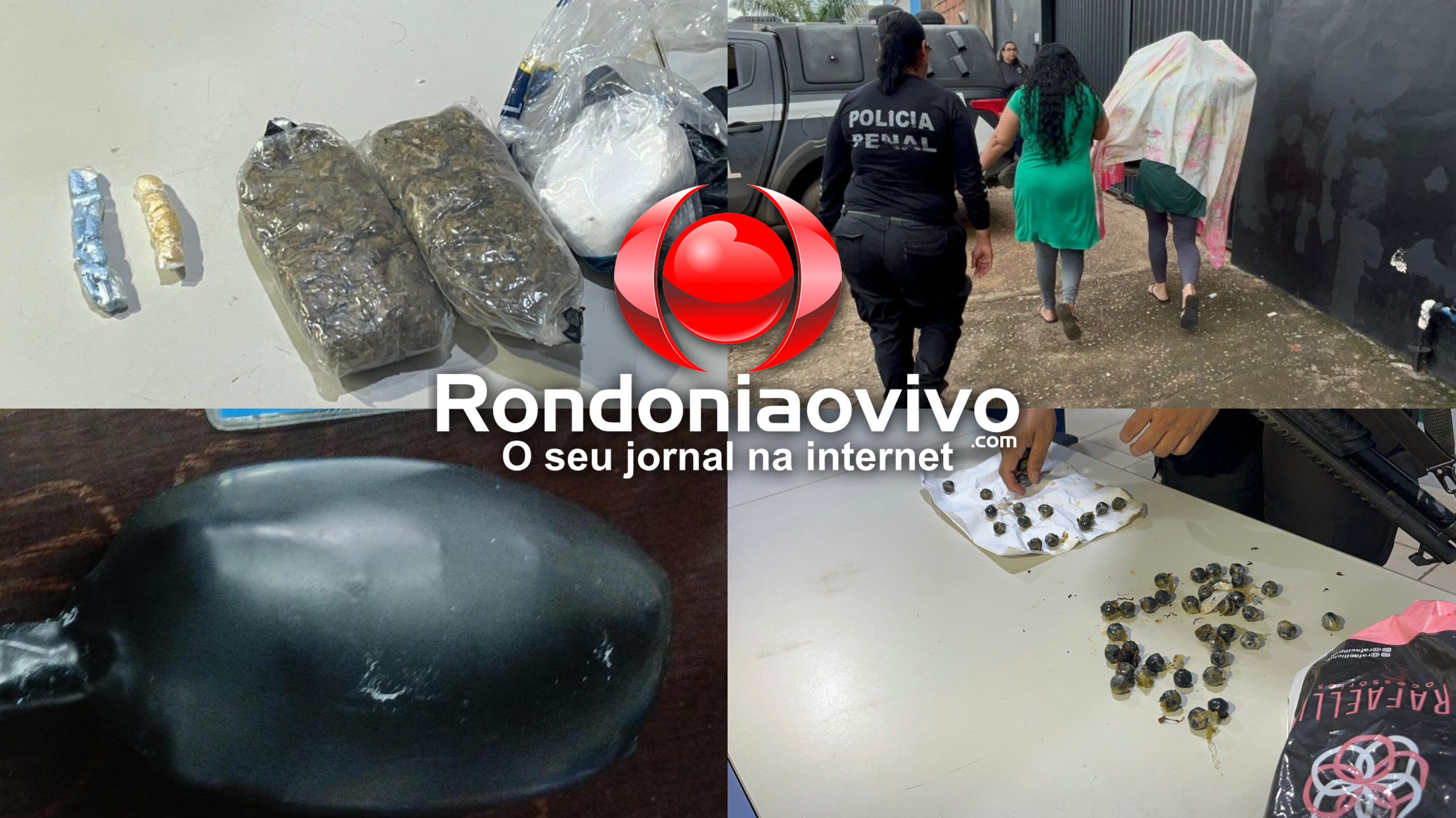 VÍDEO: Mãe levava droga no órgão genital para o filho; Outra ia entregar ao marido