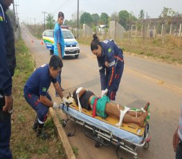 Morador de rua tem fratura na perna após atropelamento