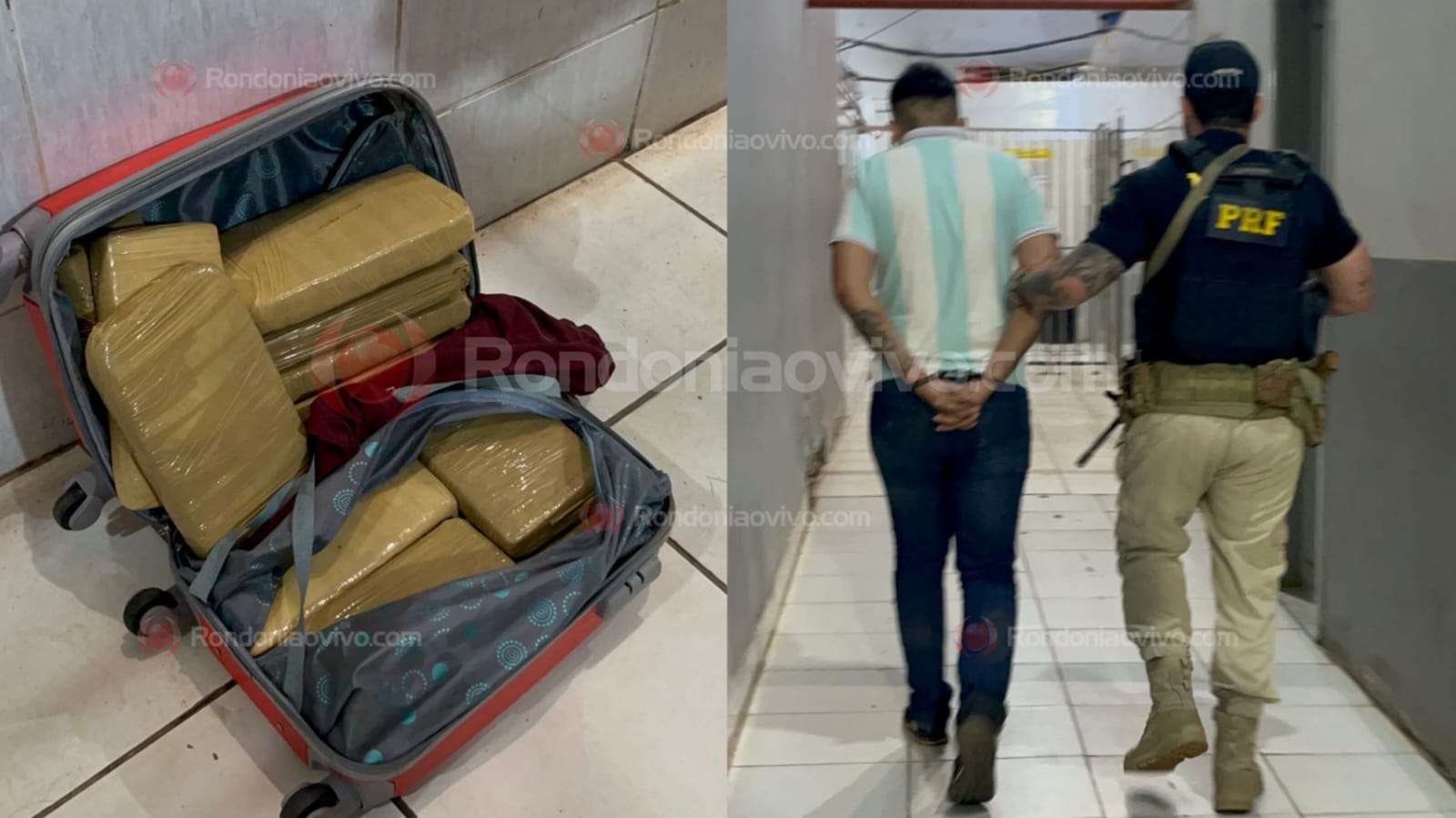 14 KG DE SKUNK: Traficante despacha droga em ônibus, vai seguindo em táxi e acaba preso