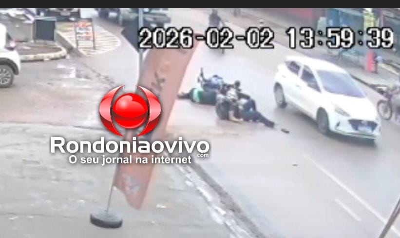 VÍDEO: Grave acidente que deixou casal ferido é gravado por câmera de segurança