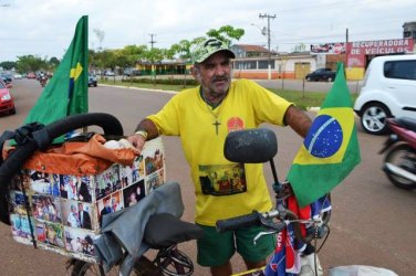 Ciclista catarinense que pedalou do Chuí ao Oiapoque chega a Porto Velho