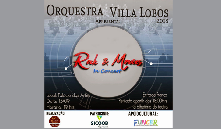 MÚSICA: Orquestra Villa Lobos fará o ‘Rock Movies in Concert’ em setembro