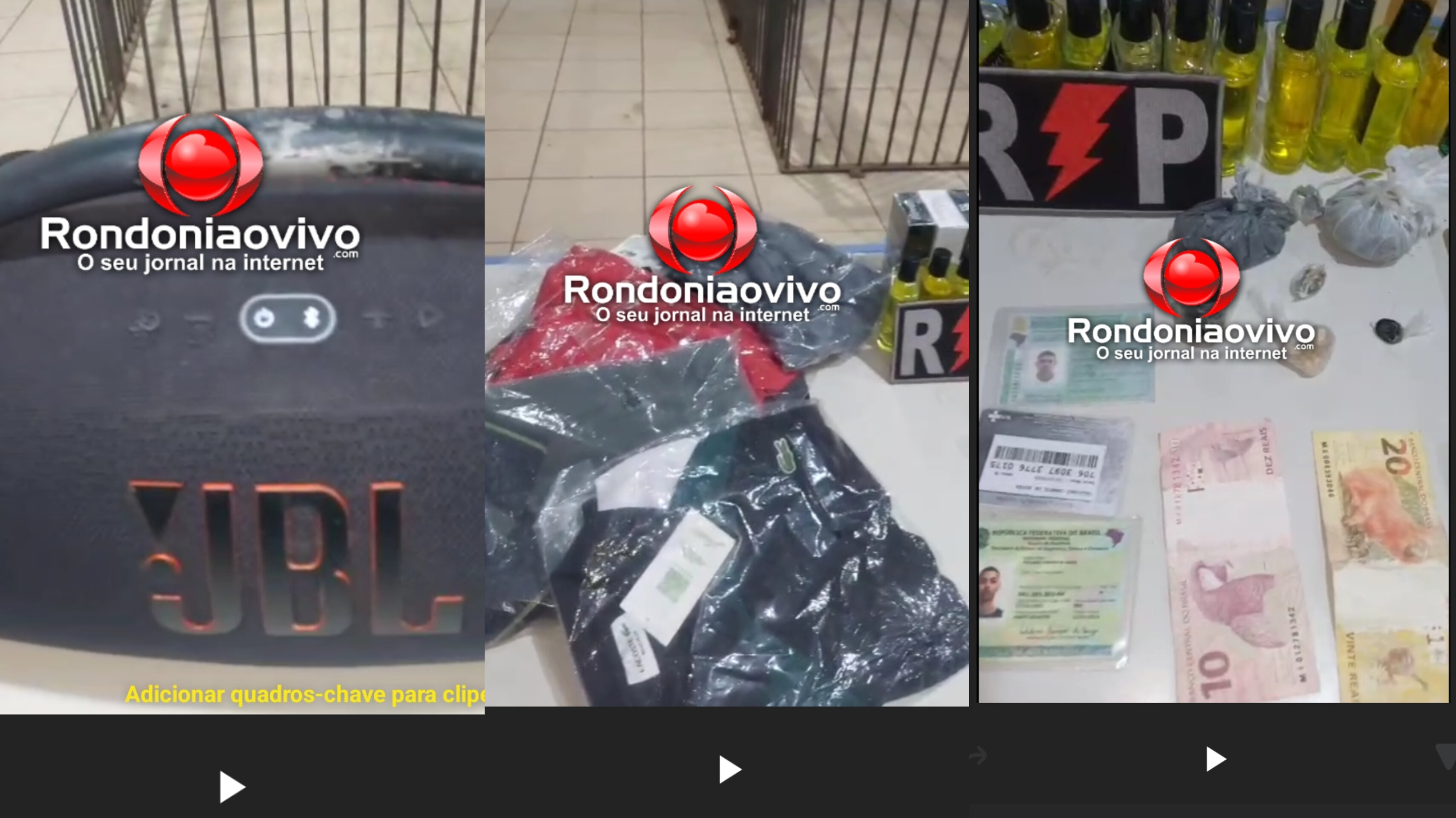 AÇÃO DO MACHADO: Ao som de Reginaldo, traficante é preso com perfumes e camisas sem procedência