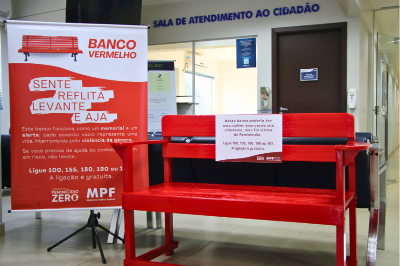 BANCO VERMELHO: MPF promove reflexão sobre feminicídio em Rondônia