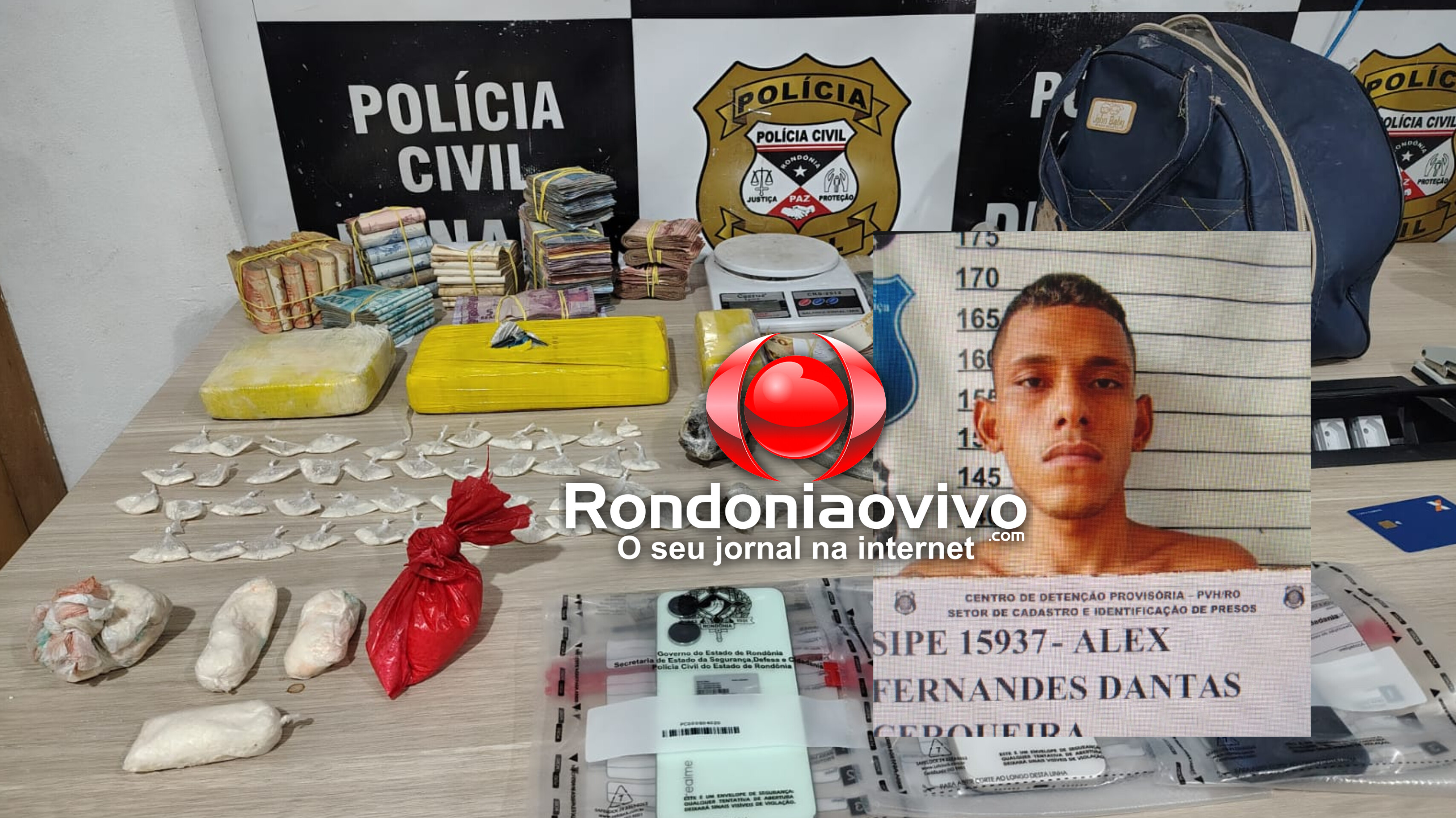 NO NACIONAL: Tesoureiro do CV é preso com R$ 31 mil em dinheiro e drogas