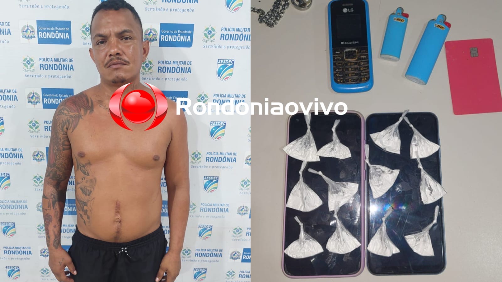 MAIS UM: Equipe do sargento Machado prende 'Tubarão' por tráfico de drogas no Tiradentes