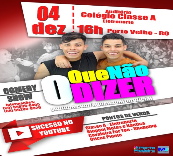 Concorra a ingressos para show de humor “O que não dizer”