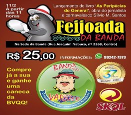 CARNAVAL 2017 - Sábado tem feijoada da Banda