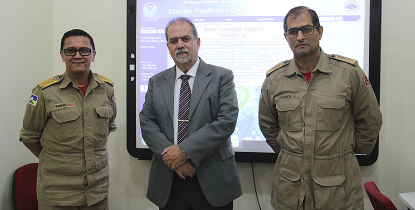 Presidente do TJRO visita comandante do Corpo de Bombeiros