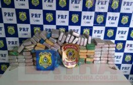 Operação conjunta entre PRF e PF aprende 100 kg de cocaína