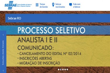 Inscrições para concurso SEBRAE vai até segunda - feira