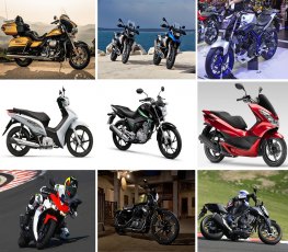 Veja as motos mais vendidas por categoria no 1º semestre de 2017