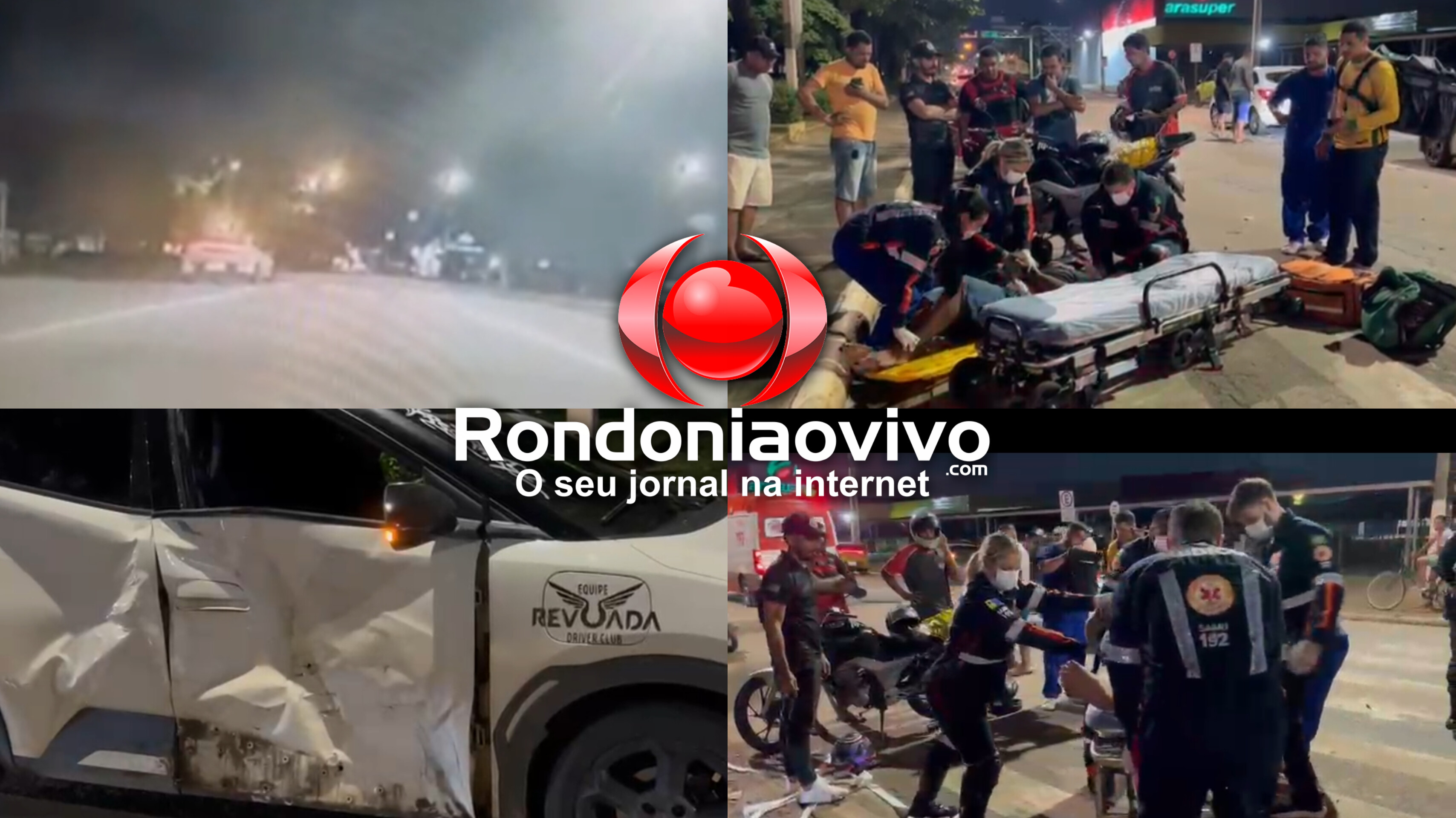 INCONSCIENTE: Vídeo registra gravíssimo acidente com motoboy na Jorge Teixeira