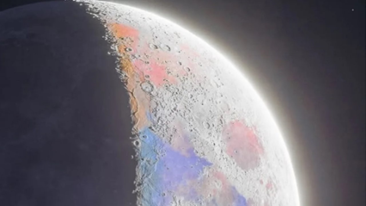 ALÉM DO CINZA: Imagens mostram que a Lua é colorida 