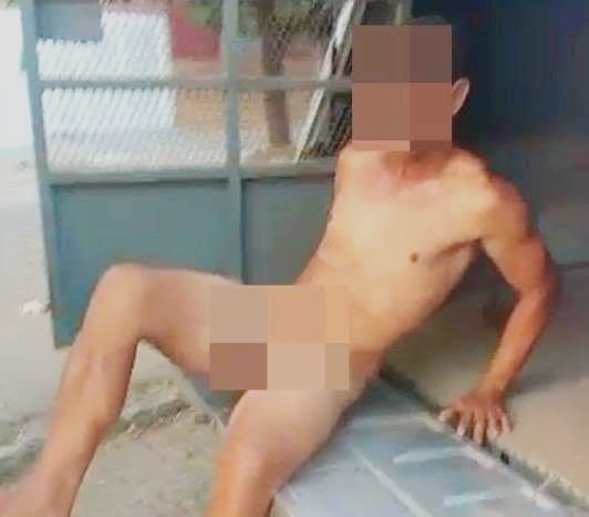 ALUCINADO: PM prende homem que caminhava pelado tentando furtar carros