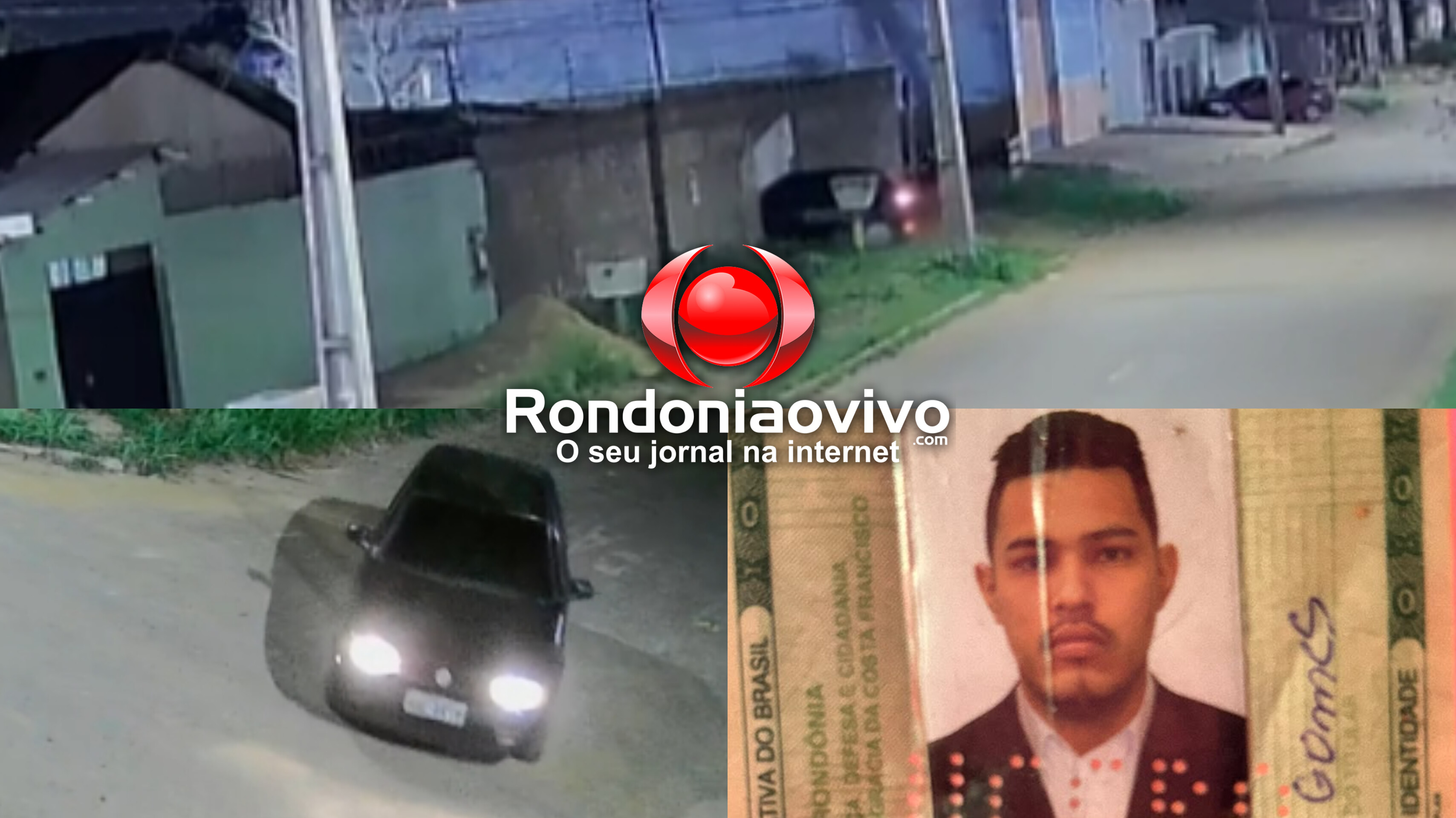 OUSADOS: Vídeo mostra bandidos arrombando portão de casa para executar apenado a tiros