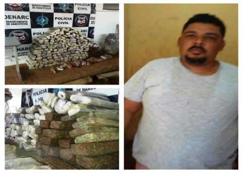 Suspeito de tráfico que lavava dinheiro em frutarias é preso com 200 kg de drogas 