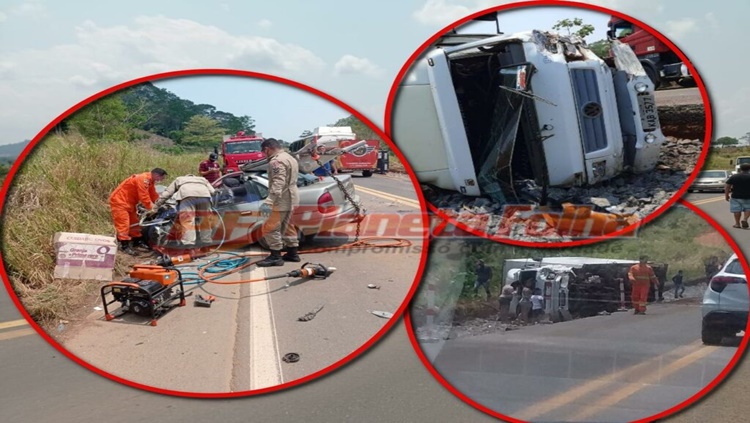 ULTRAPASSAGEM: Motorista morre após colisão frontal com caminhão na BR-364