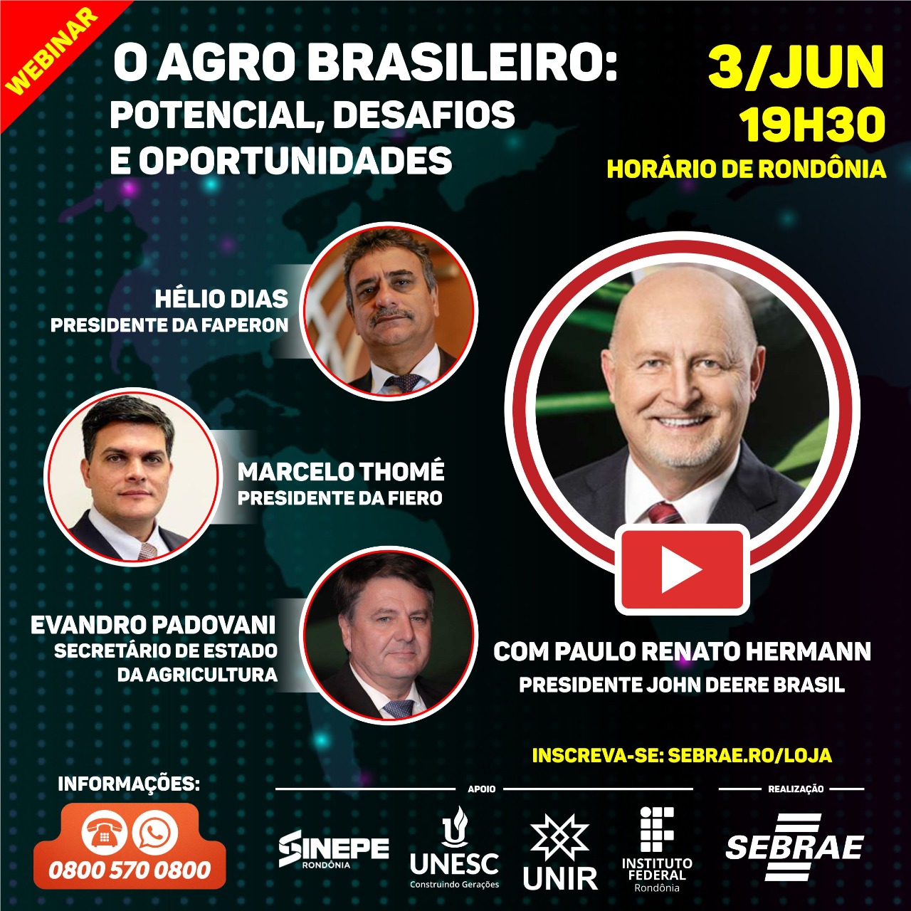 SEBRAE: Nesta quarta-feira webinar inédito com Paulo Renato Herrmann