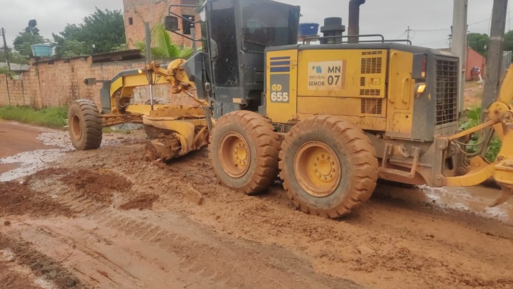 BAIRRO DA SUL: Semob recupera ruas no Castanheira a pedido do vereador Edimilson Dourado