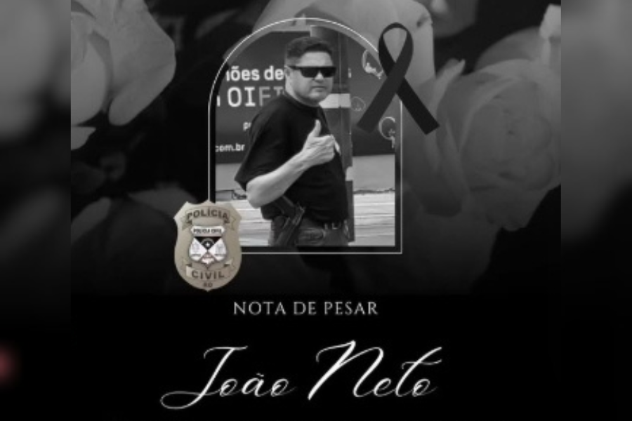 NOTA DE PESAR: Polícia Civil lamenta morte de João Neto Pereira da Silva