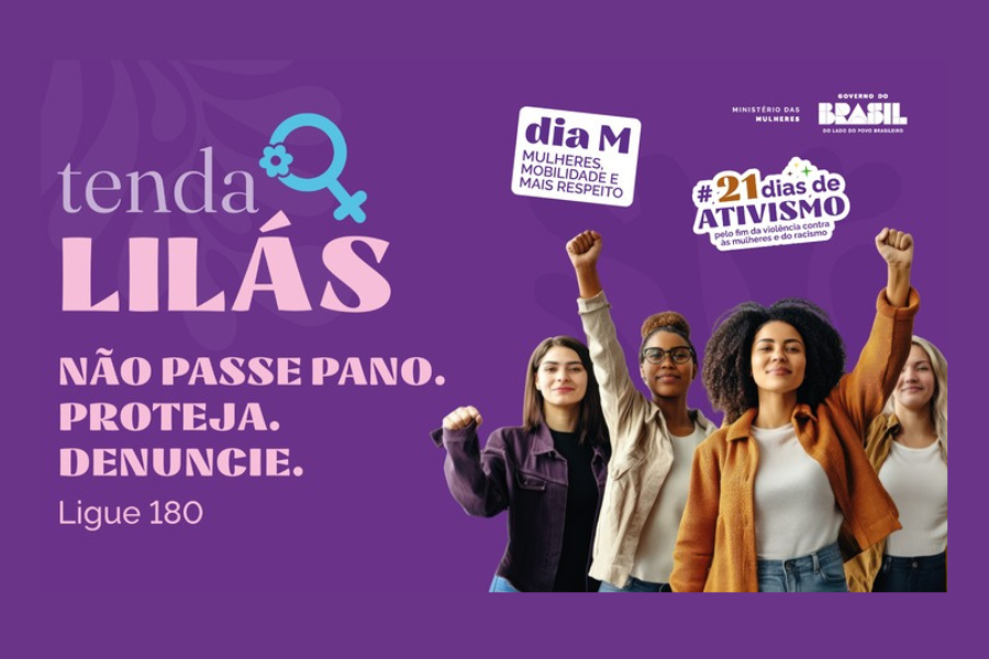 TENDA LILÁS: Ação enfrenta o assédio de mulheres nos transportes públicos