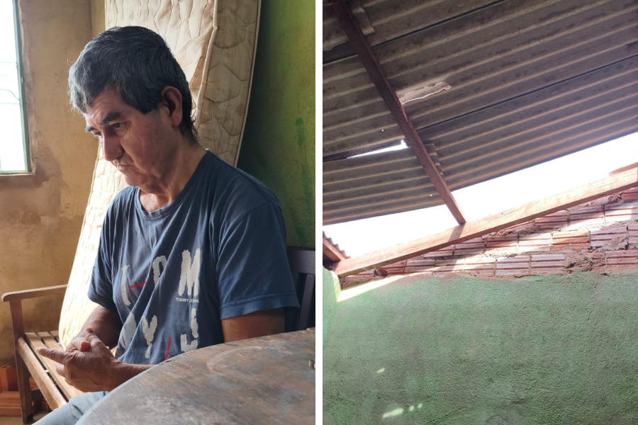 SOLIDARIEDADE: Temporal destelha casa de ex-pedreiro; ajude a reconstruir 