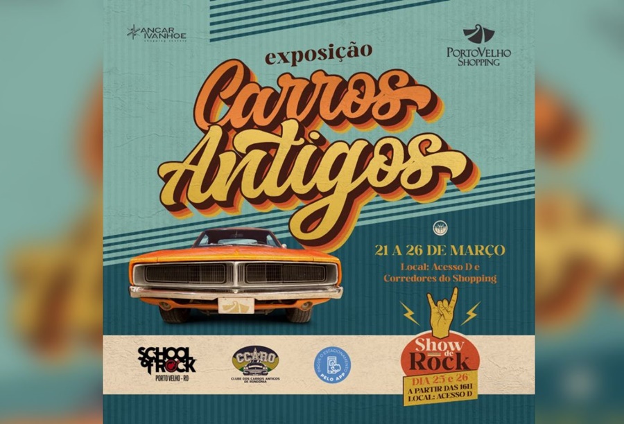 PORTO VELHO SHOPPING: Exposição de carros antigos encanta amantes de automóveis clássicos