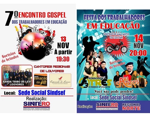 FESTA: Sintero promove Festival Gospel e Confraternização dos Trabalhadores