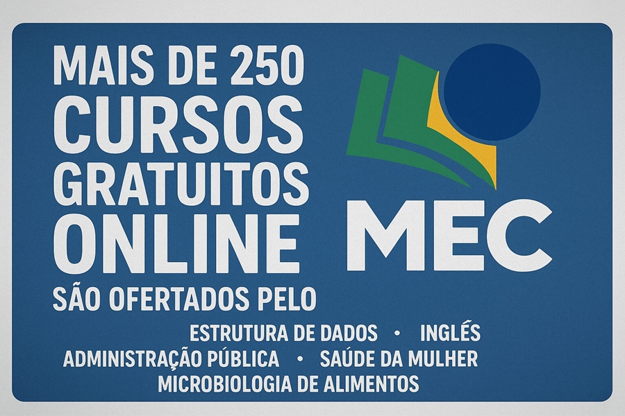 OPORTUNIDADE: MEC oferece 255 cursos gratuitos com certificado