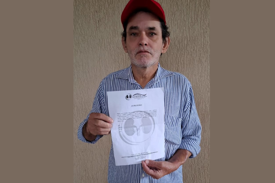 DOENÇA RENAL: Samuel pede apoio da Sesau para não perder chance de transplante