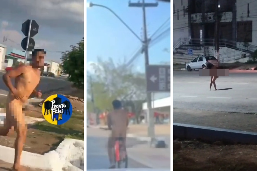 CENAS DA CIDADE: Três pessoas são flagradas peladas vagando por Porto Velho