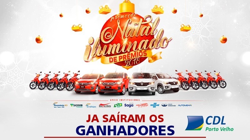 SORTEIO: CDL divulga lista de ganhadores do Natal Iluminado de Prêmios