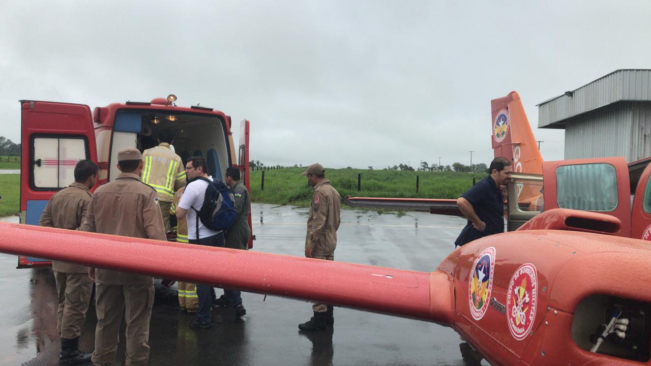 IDENTIFICADO: Após acidente envolvendo deputado Léo Moraes, sargento é socorrido em aeronave