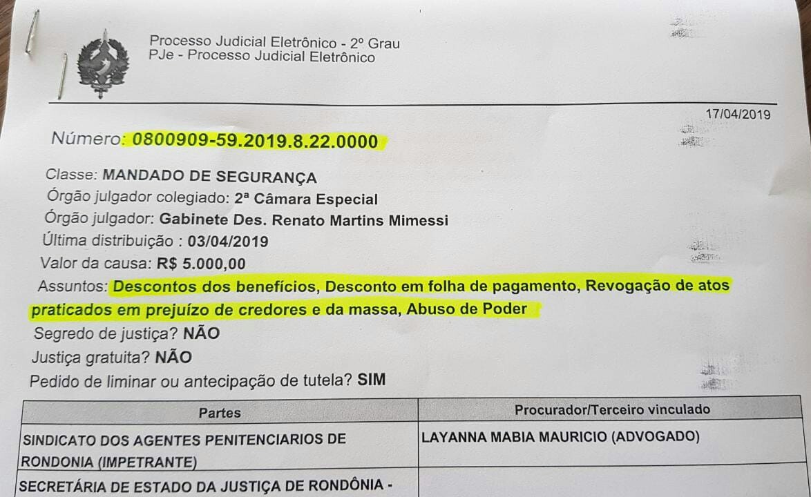 'JUSTIÇA FEITA': TJ manda a Sejus se explicar e ALE susta os efeitos da Portaria n. 1.122/2014