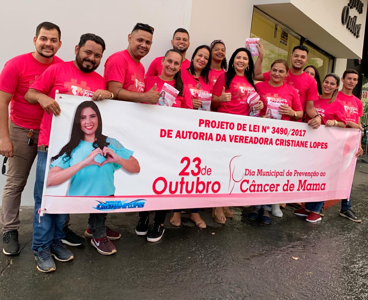 PREVENÇÃO: Cristiane Lopes intensifica campanha do mês Outubro Rosa na Capital