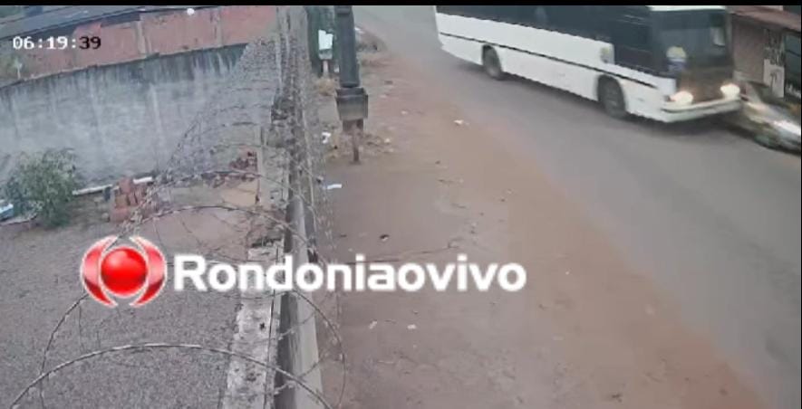 PERSEGUIÇÃO: Vídeo mostra motorista jogando ônibus para cima de carro em briga de trânsito