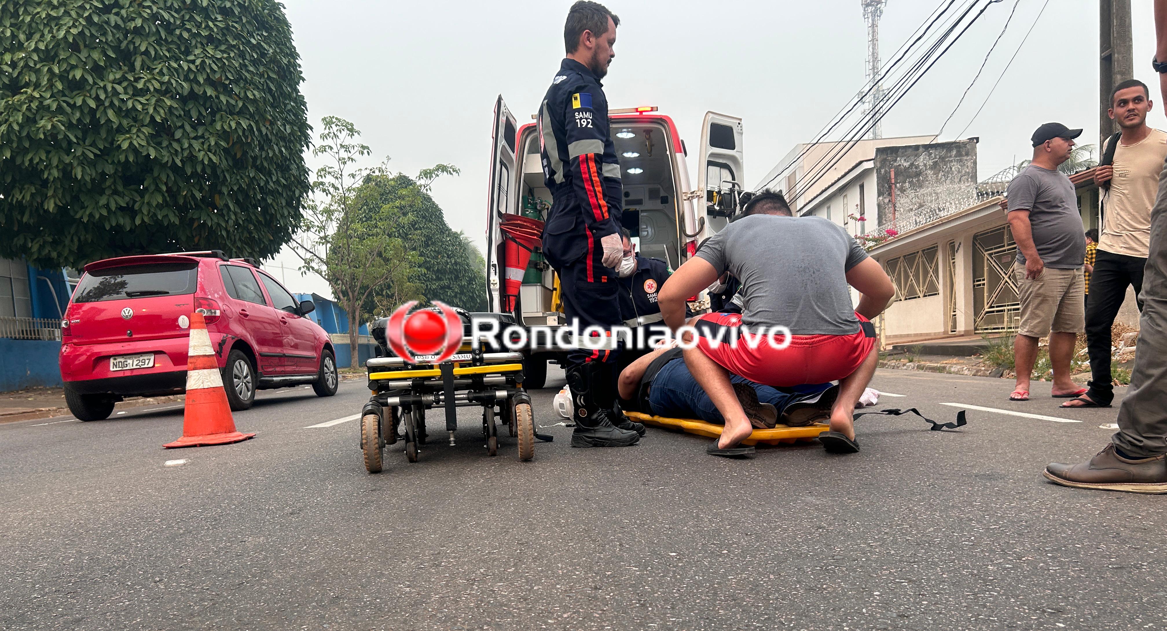 DESACORDADO: Ciclista fica em estado grave após acidente na Abunã