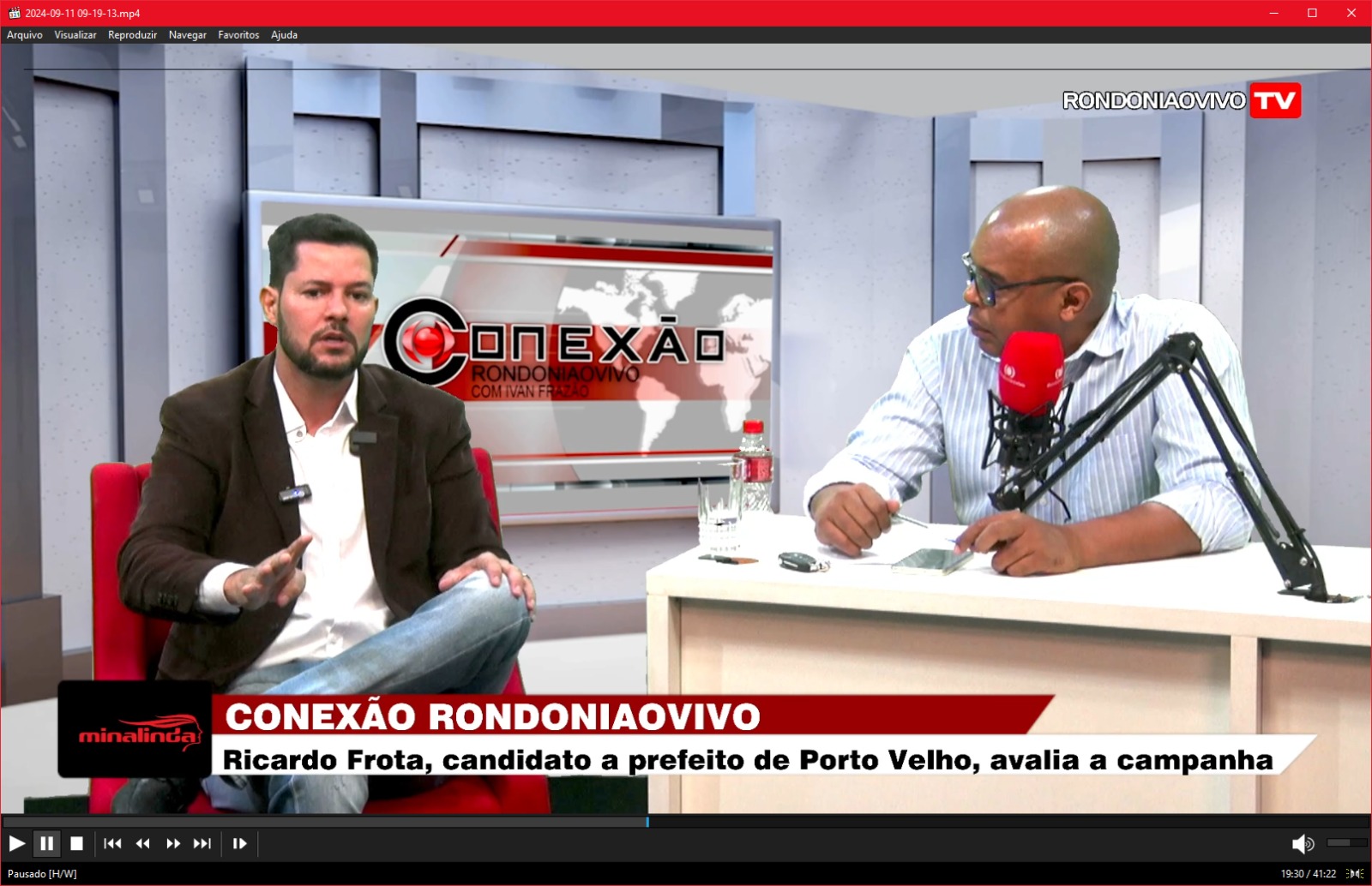 CONEXÃO RONDONIAOVIVO: Ricardo Frota, candidato a prefeito de Porto Velho, avalia a campanha