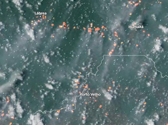 VÍDEO: Imagem da Sedam comprova que a fumaça que voltou a encobrir Porto Velho vem do Amazonas 