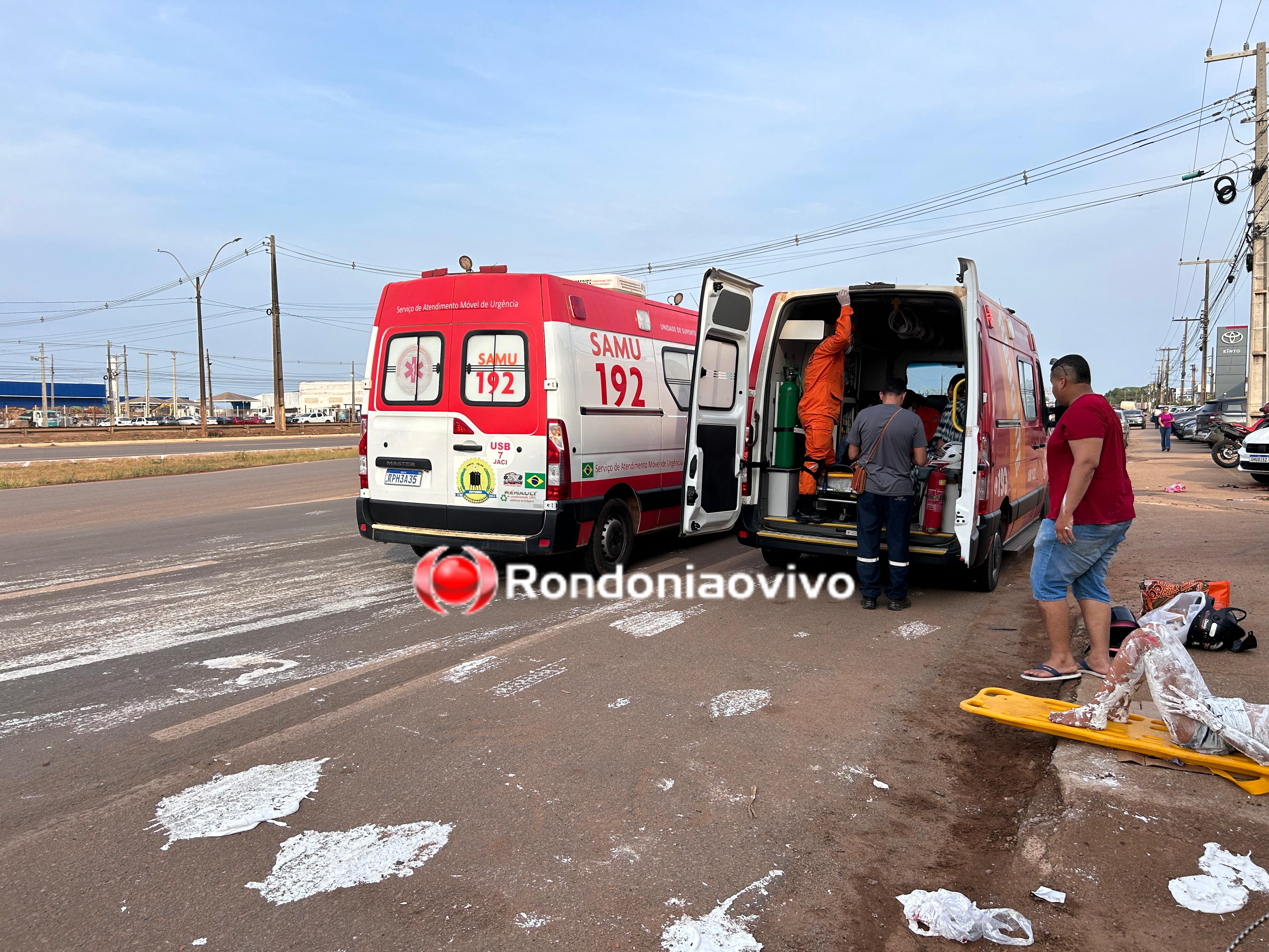 VÍDEO: Mãe e filha ficam feridas após acidente envolvendo cinco veículos 